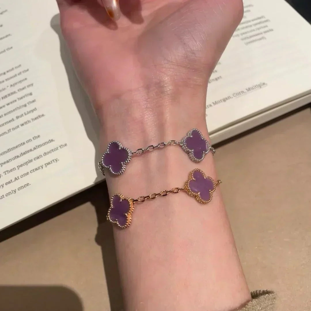 [Vintora] CLOVER 5 MOTIF VIOLET BRACELET COLLECTION