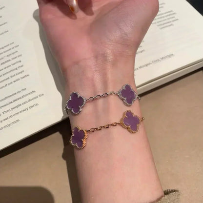 [Vintora] CLOVER 5 MOTIF VIOLET BRACELET COLLECTION