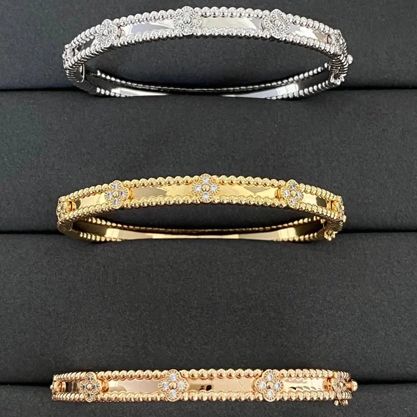 [Vintora]CLOVER BRACELET 4MM DIAMONDS