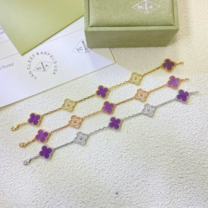 [Vintora] CLOVER 5 MOTIF VIOLET BRACELET COLLECTION