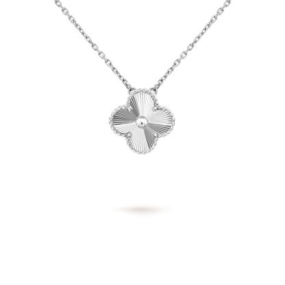 [Vintora]CLOVER 15MM LASER NECKLACE SILVER