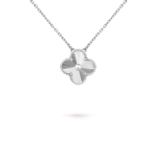 [Vintora]CLOVER 15MM LASER NECKLACE SILVER