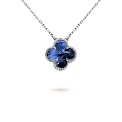 [Vintora]CLOVER 15MM PIETERSITE NECKLACE SILVER