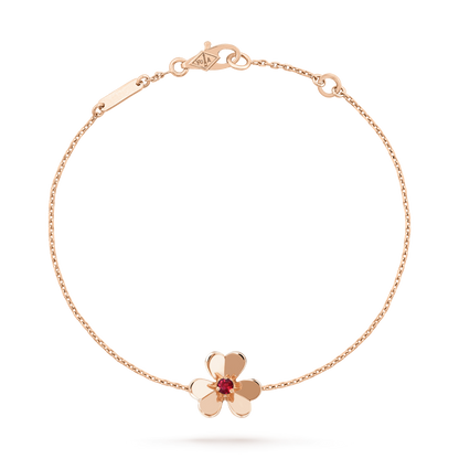 [Vintora]FRIVOLE GOLD FLOWER PINK MALACHITE BRACELET