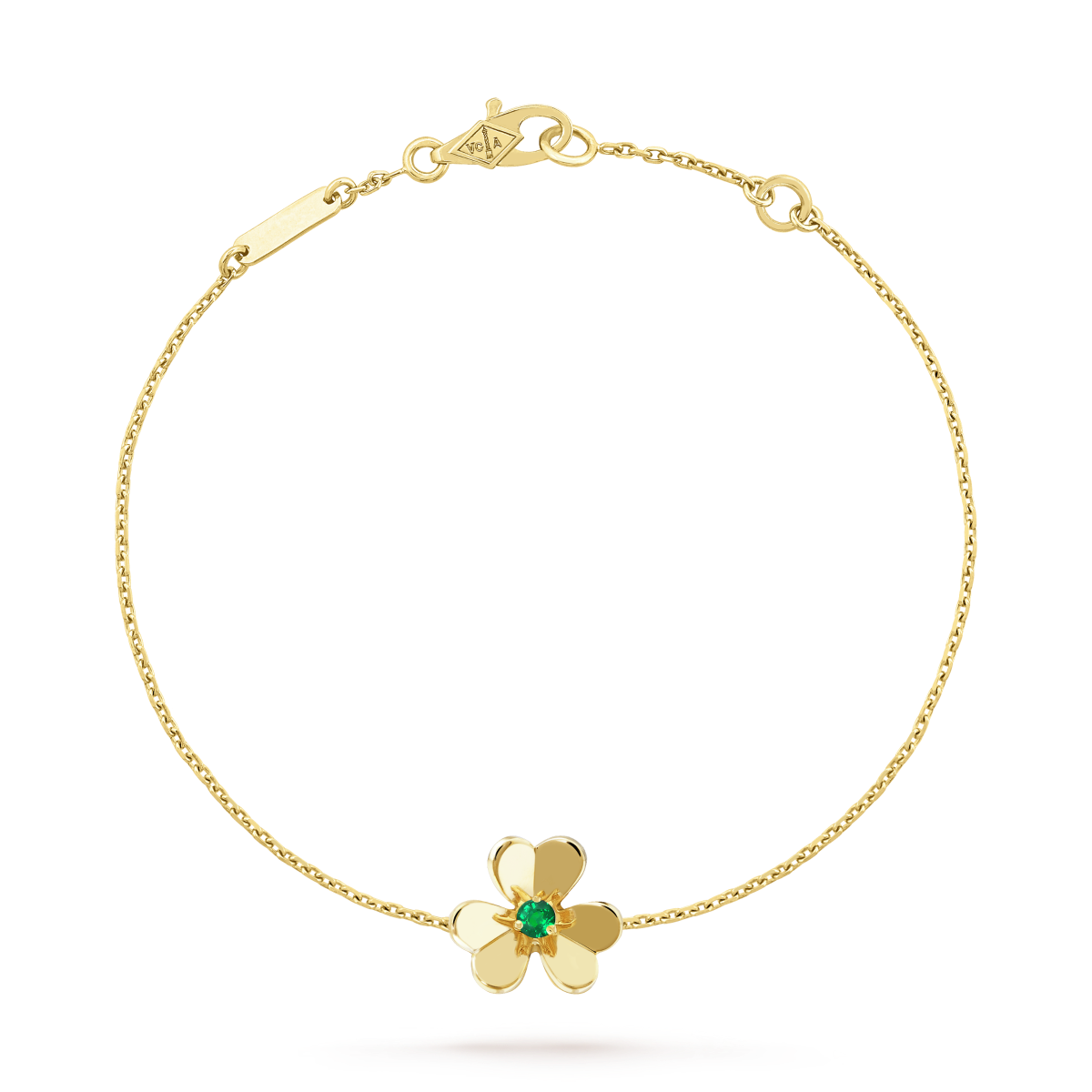 [Vintora]FRIVOLE GOLD FLOWER PINK MALACHITE BRACELET