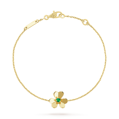 [Vintora]FRIVOLE GOLD FLOWER PINK MALACHITE BRACELET