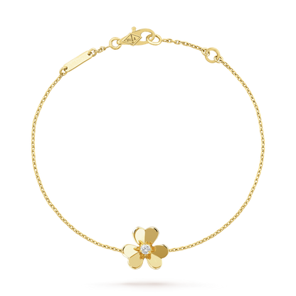 [Vintora]FRIVOLE GOLD FLOWER PINK MALACHITE BRACELET