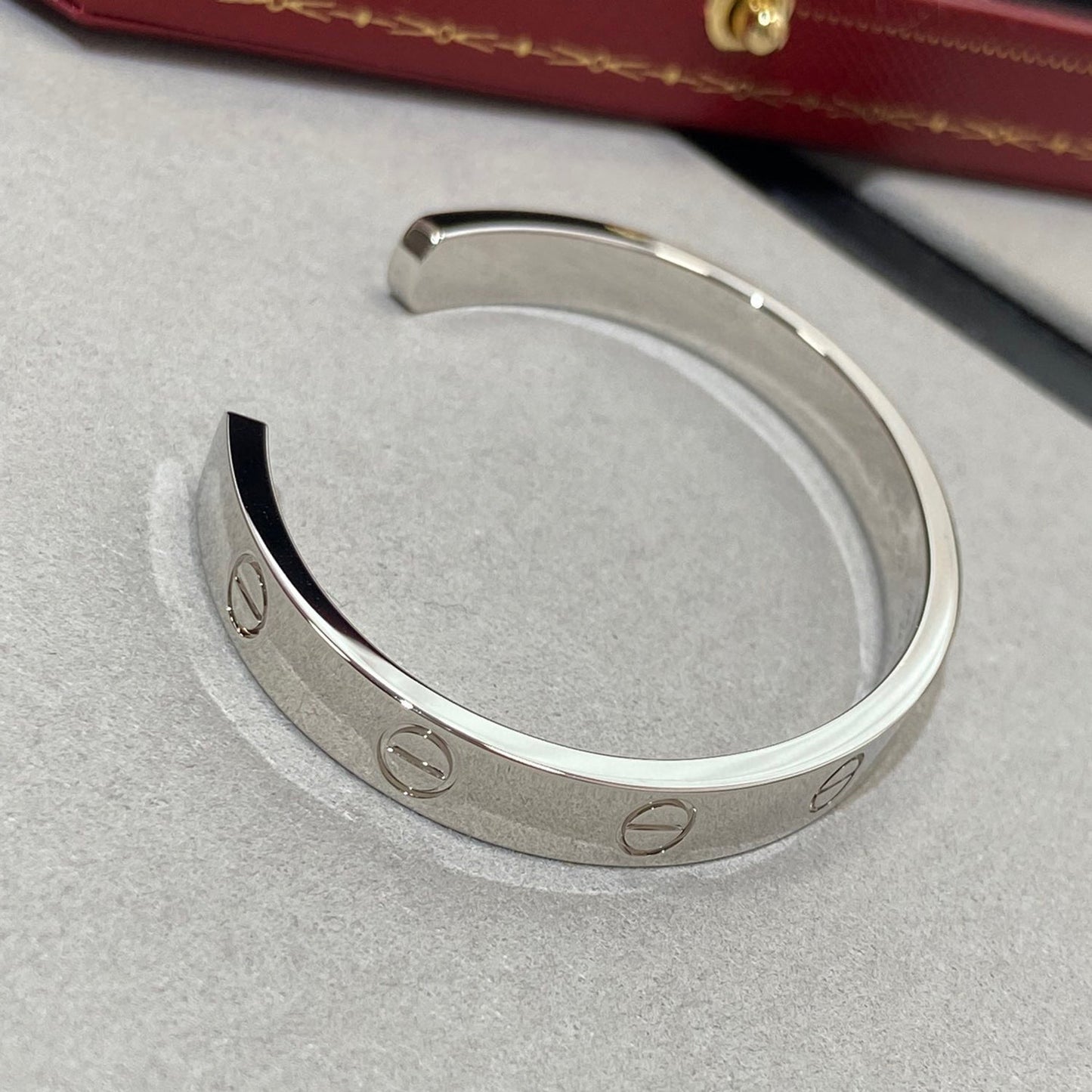 [Vintora]LOVE BRACELET 6.1MM 1 DIAMOND OPEN CUFF