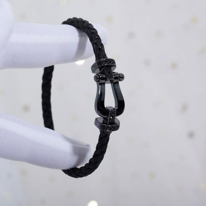 [Vintora]FORCE LARGE SERIES HORSESHOE BLACK SAMURAI BRACELET