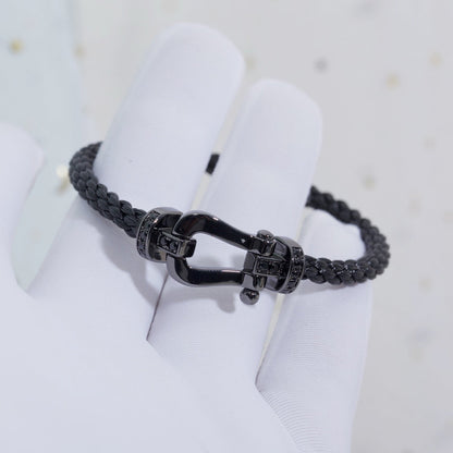 [Vintora]FORCE LARGE SERIES HORSESHOE BLACK SAMURAI BRACELET