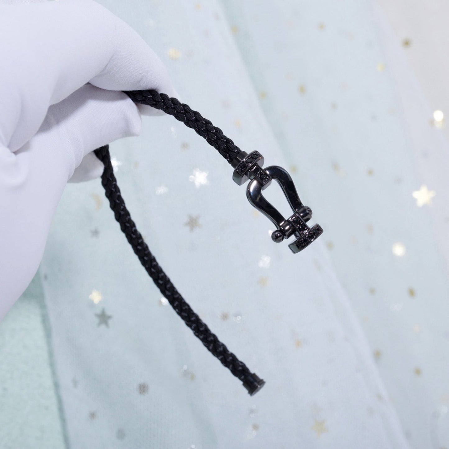 [Vintora]FORCE LARGE SERIES HORSESHOE BLACK SAMURAI BRACELET