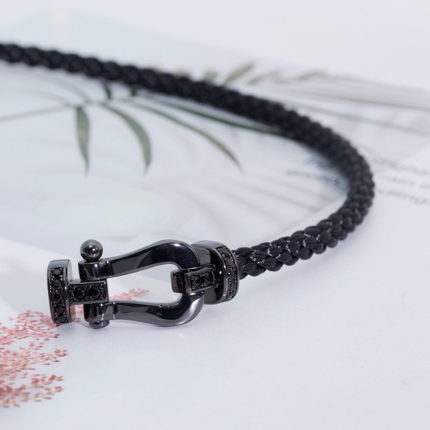 [Vintora]FORCE LARGE SERIES HORSESHOE BLACK SAMURAI BRACELET