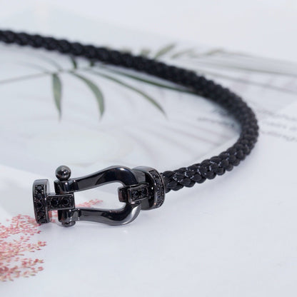 [Vintora]FORCE LARGE SERIES HORSESHOE BLACK SAMURAI BRACELET