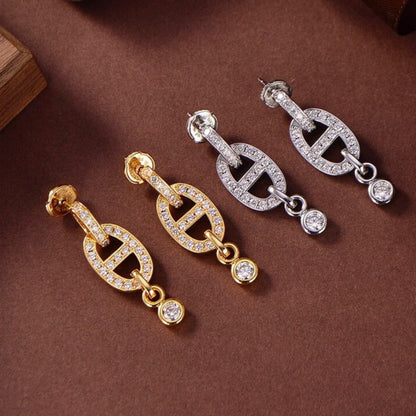[Vintora]HM CHAINE DIAMOND EARRINGS