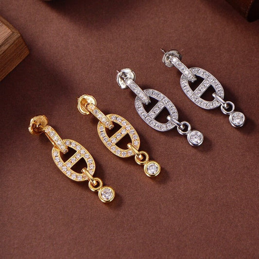 [Vintora]HM CHAINE DIAMOND EARRINGS