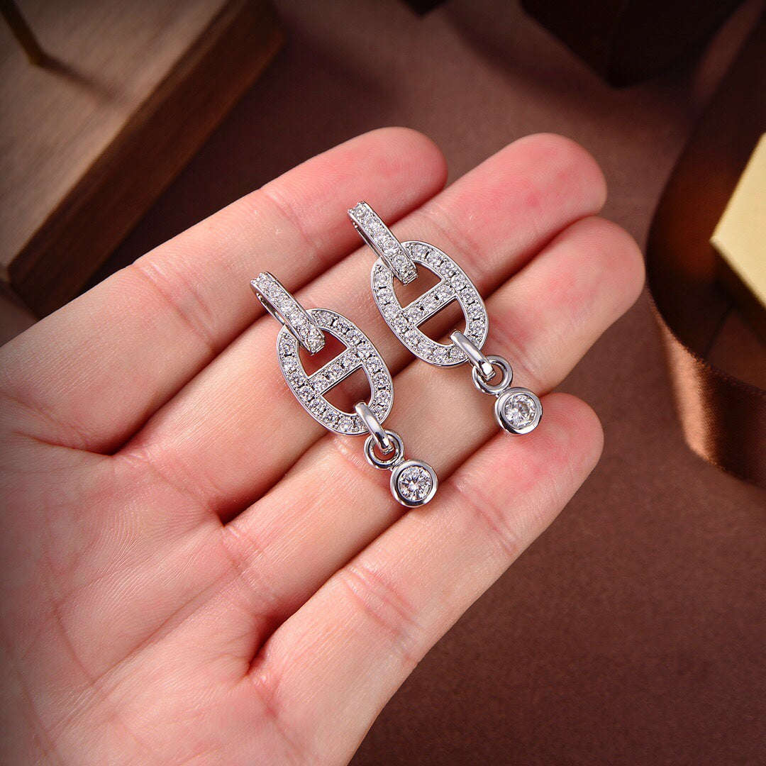 [Vintora]HM CHAINE DIAMOND EARRINGS