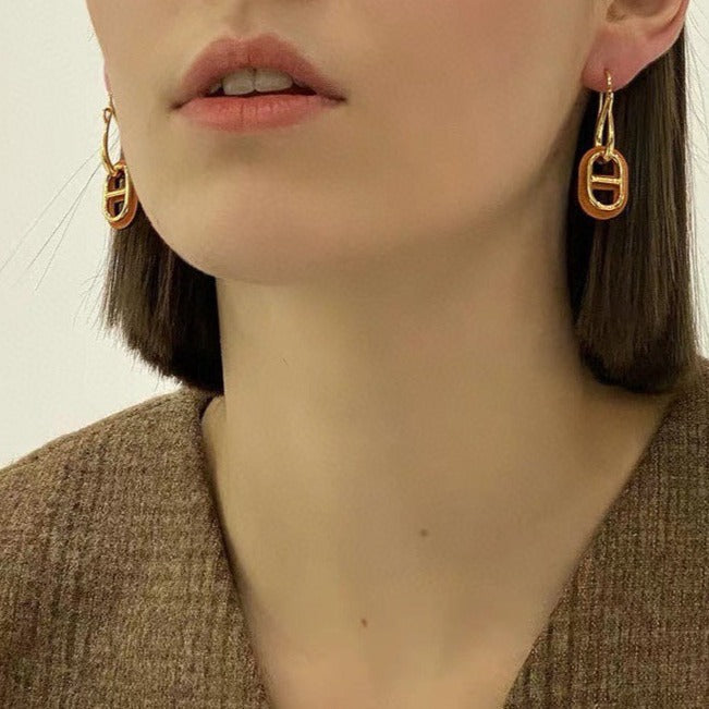 [Vintora]HM O'MAILLON GOLD EARRINGS
