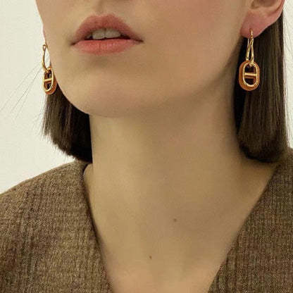 [Vintora]HM O'MAILLON GOLD EARRINGS