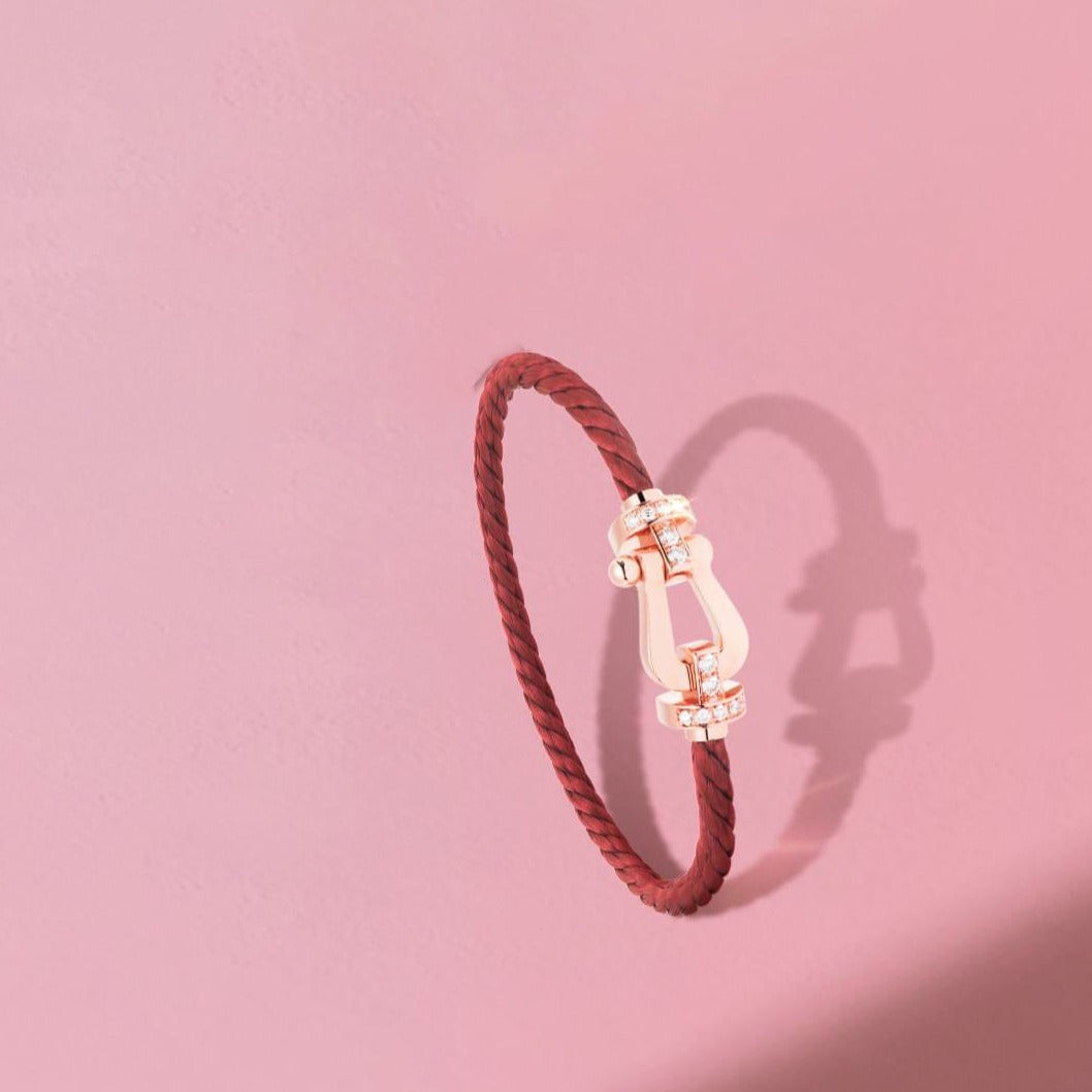 [Vintora]FORCE 10 HALF DIAMOND PINK GOLD RED CORDERI LARGE AND MEDIUM MODEL