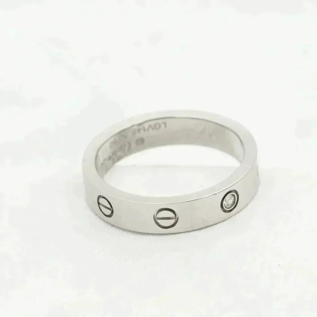 [Vintora]LOVE RING 4MM 1 DIAMOND SILVER