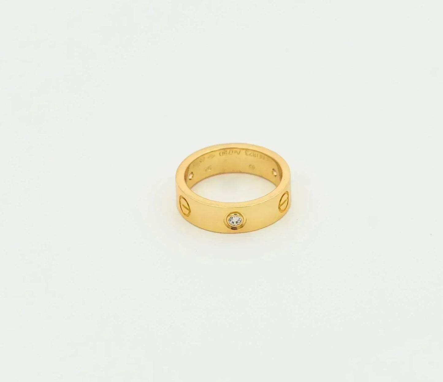 [Vintora]LOVE RING 5.5MM 3 DIAMONDS GOLD