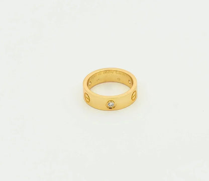 [Vintora]LOVE RING 5.5MM 3 DIAMONDS GOLD