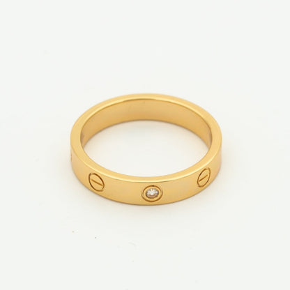 [Vintora]LOVE RING 4MM 1 DIAMOND PINK GOLD