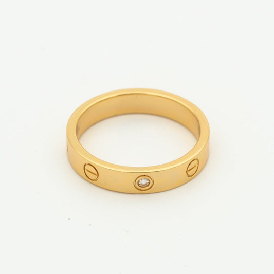 [Vintora]LOVE RING 4MM 1 DIAMOND PINK GOLD