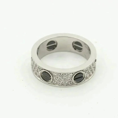 [Vintora]LOVE RING 5.5MM DIAMONDS PAVED CERAMIC
