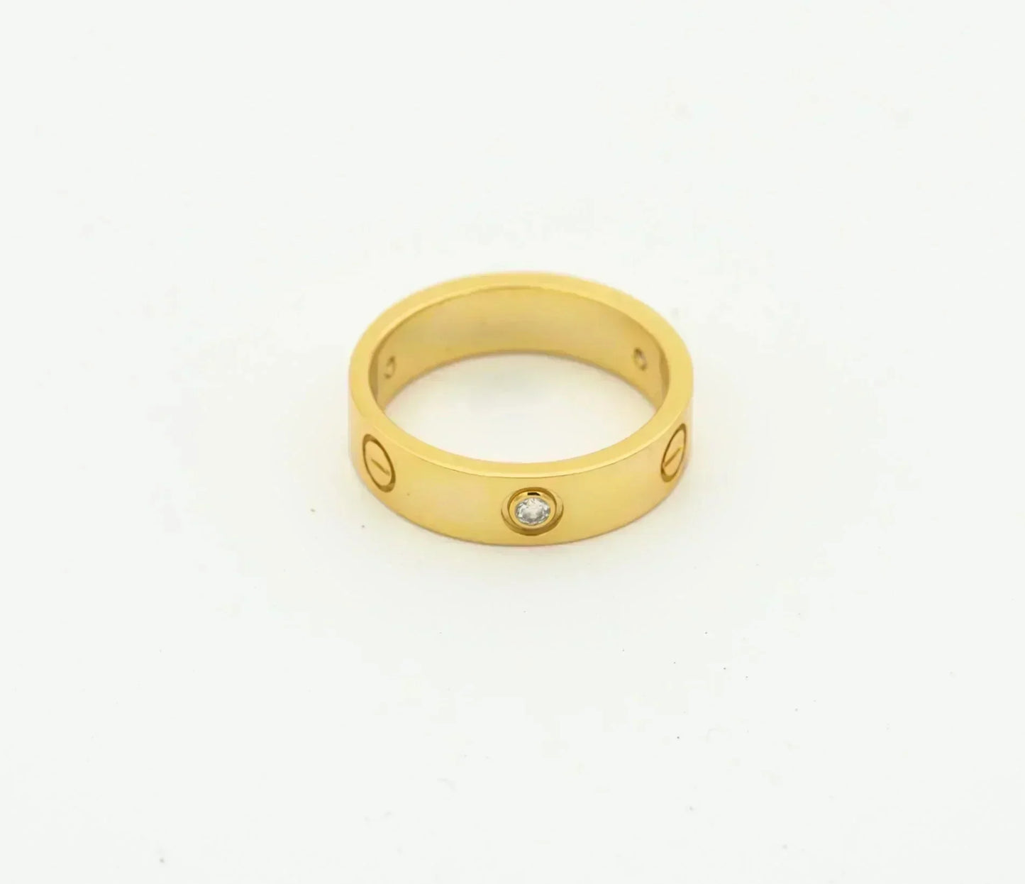[Vintora]LOVE RING 4MM 1 DIAMOND GOLD