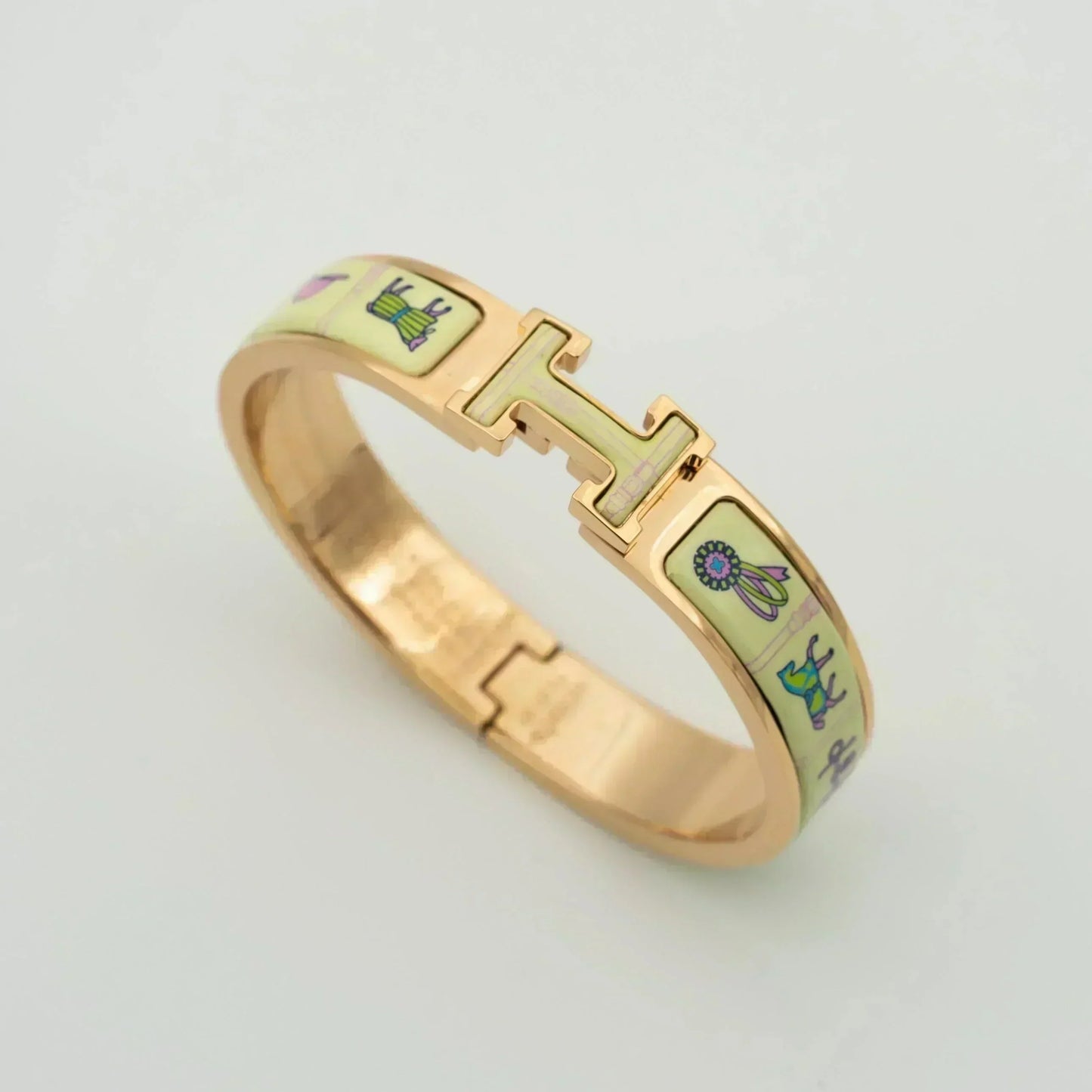 [Vintora]H PINK GOLD BRACELET CREAM CERAMIC