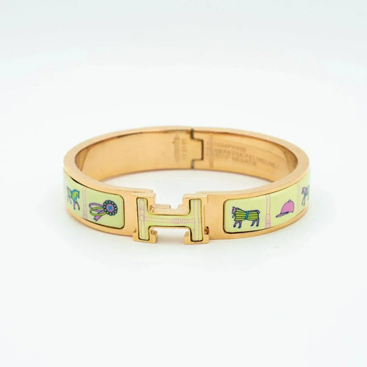 [Vintora]H PINK GOLD BRACELET CREAM CERAMIC