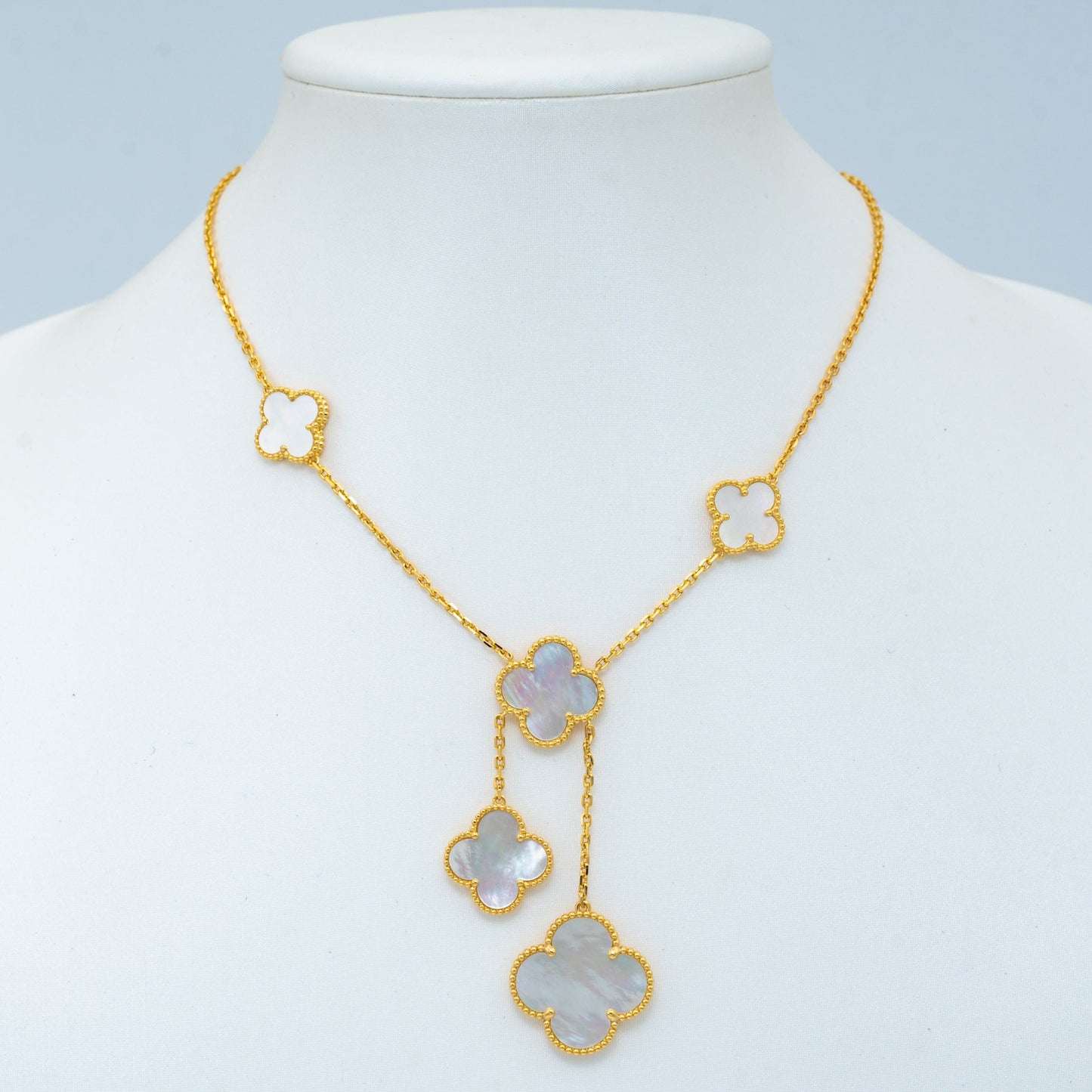 [Vintora]CLOVER MOTHER OF PEARL NECKLACE 6 MOTIF