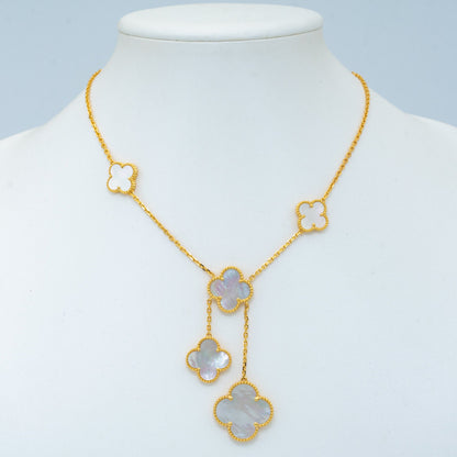 [Vintora]CLOVER MOTHER OF PEARL NECKLACE 6 MOTIF