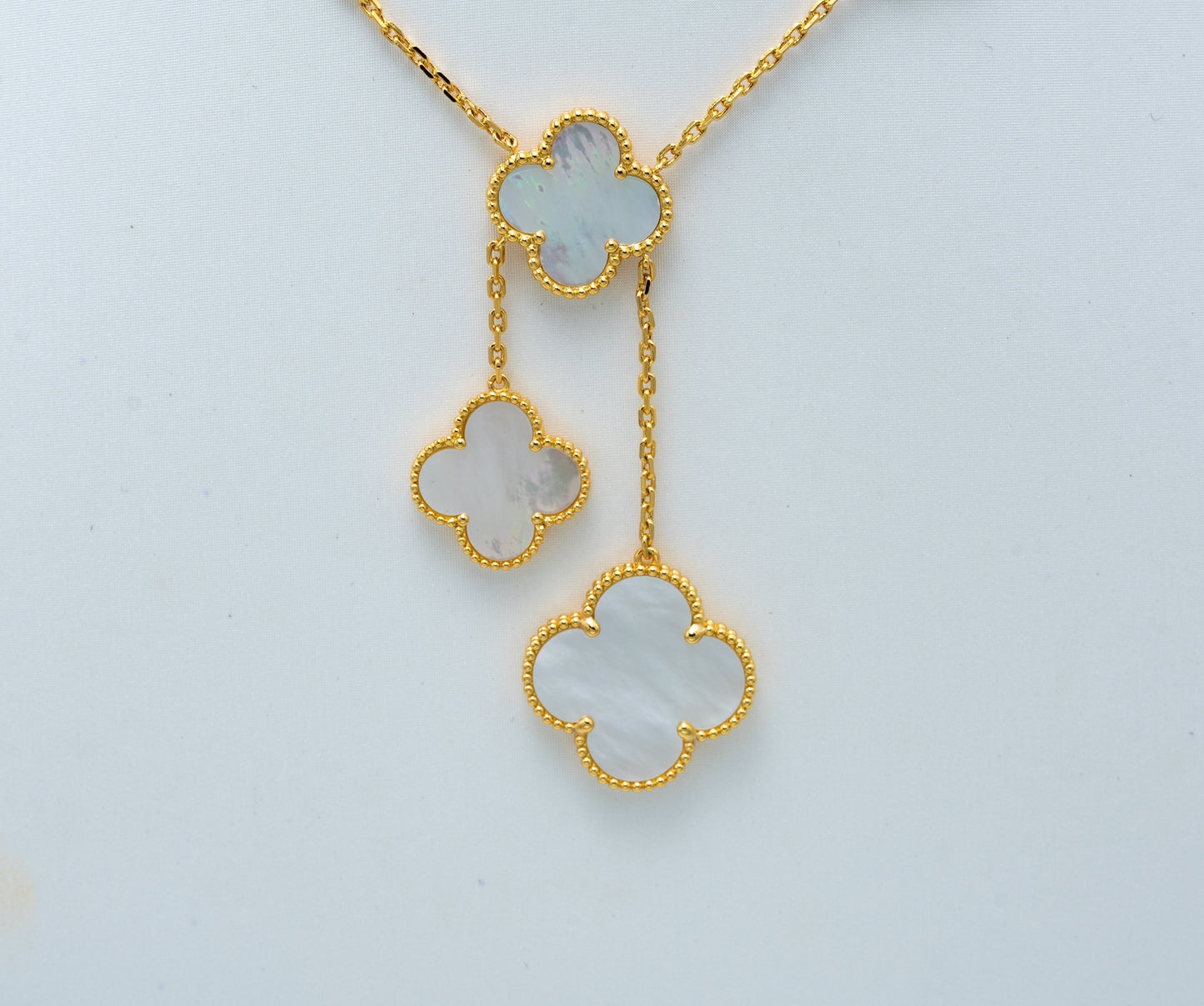 [Vintora]CLOVER MOTHER OF PEARL NECKLACE 6 MOTIF