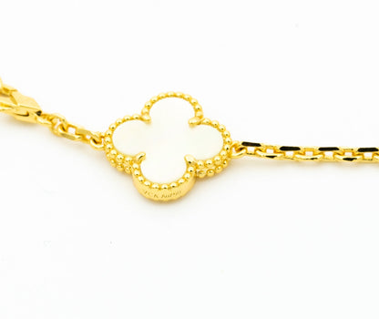 [Vintora]CLOVER BRACELET 5 MOTIFS ONYX MOP