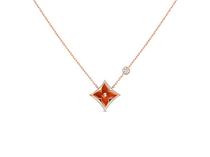 [Vintora]STAR NECKLACE PINK GOLD 1 DIAMOND
