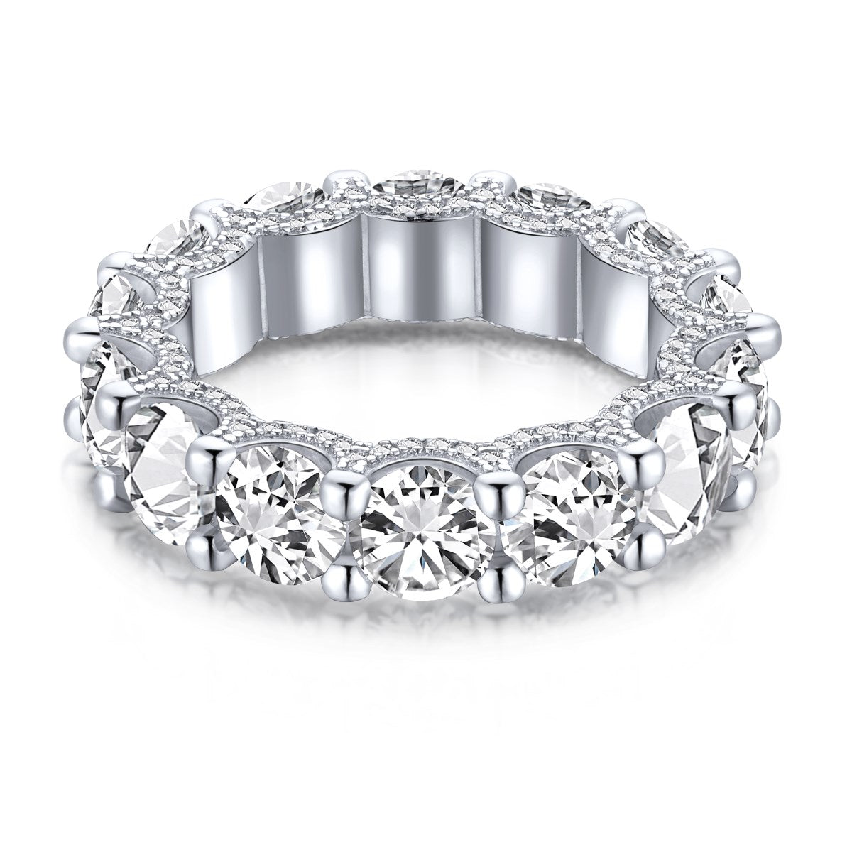 [Vintora Jewelry]Gorgeous Round Cut Tennis Ring