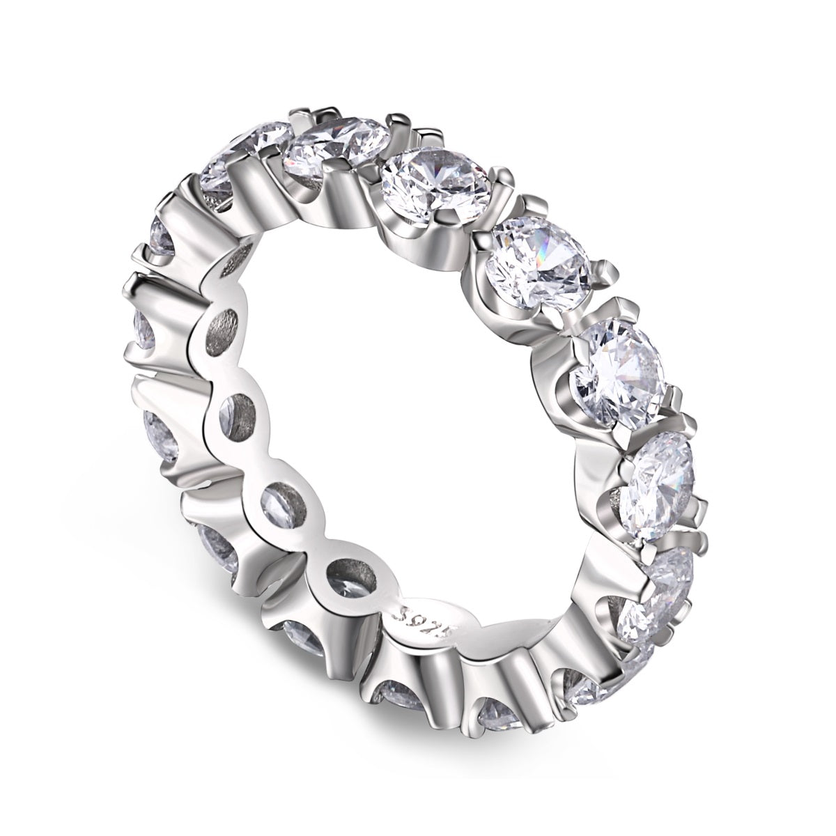 [Vintora Jewelry]Eternity Round Cut Tennis Ring