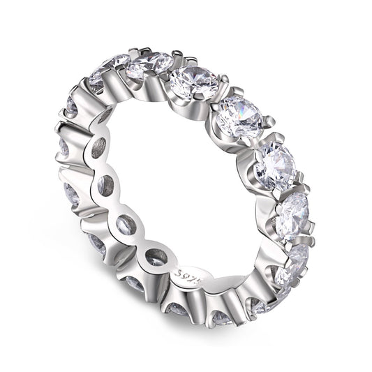 [Vintora Jewelry]Eternity Round Cut Tennis Ring