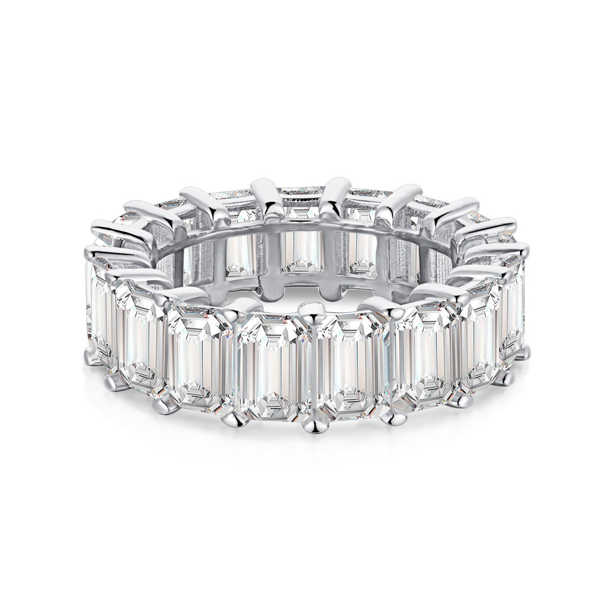 [Vintora Jewelry]0.75 Carat Elegant Emerald Cut Tennis Ring