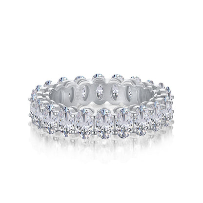 [Vintora Jewelry]Ornate Oval Cut Tennis Ring