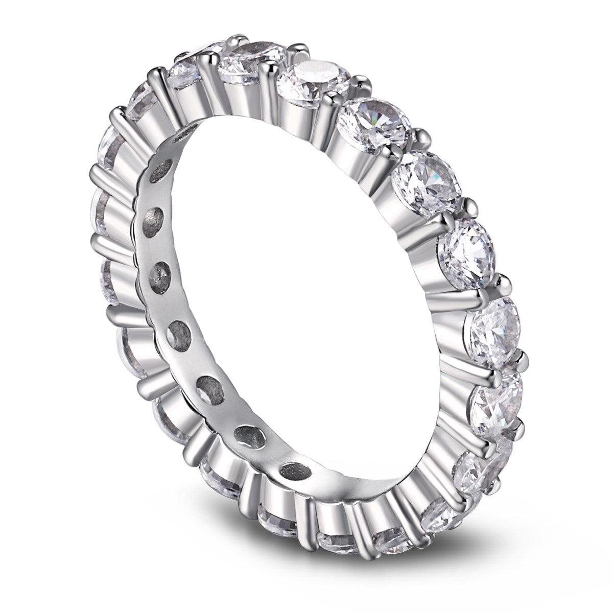 [Vintora Jewelry]Sparkling Round Cut Tennis Ring