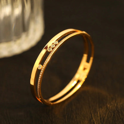 [Vintora]Move Romane Diamond Bangle Bracelet