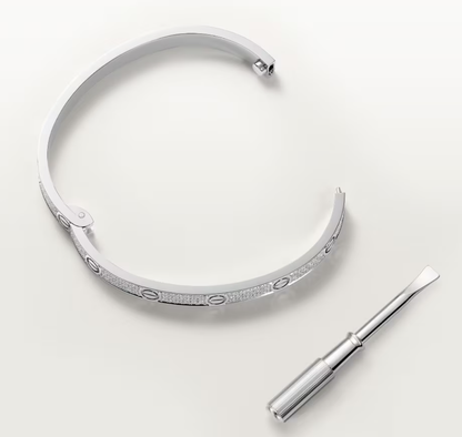 [Vintora]NEW-LOVE-4.8MM-Width Diamond-Studded Bracelet