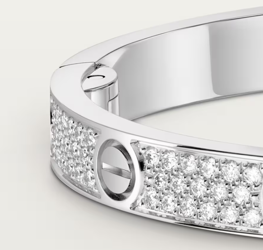 [Vintora]NEW-LOVE-4.8MM-Width Diamond-Studded Bracelet