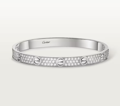 [Vintora]NEW-LOVE-6.1MM-Width Diamond-Studded Bracelet