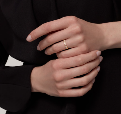 [Vintora]LOVE RING 2.6mm-wide full-diamond ring Gold