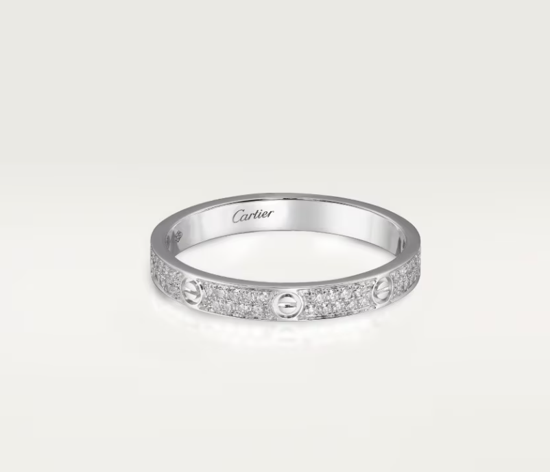 [Vintora]LOVE RING 2.6mm-wide full-diamond ring silver