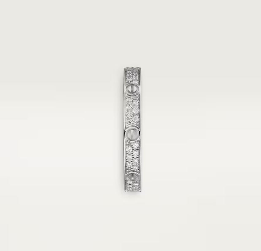 [Vintora]LOVE RING 2.6mm-wide full-diamond ring silver